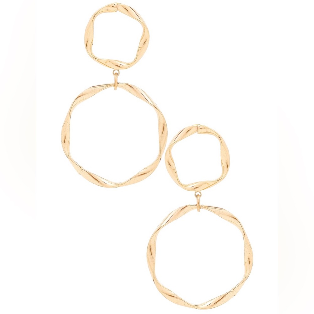 Hella Hoop Earrings in Gold - 8 other reasons via Revolve